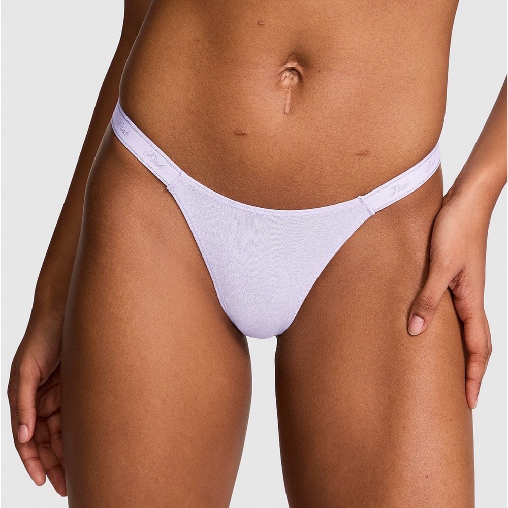 PINK Wink Micro Thong Panty Purple XXL